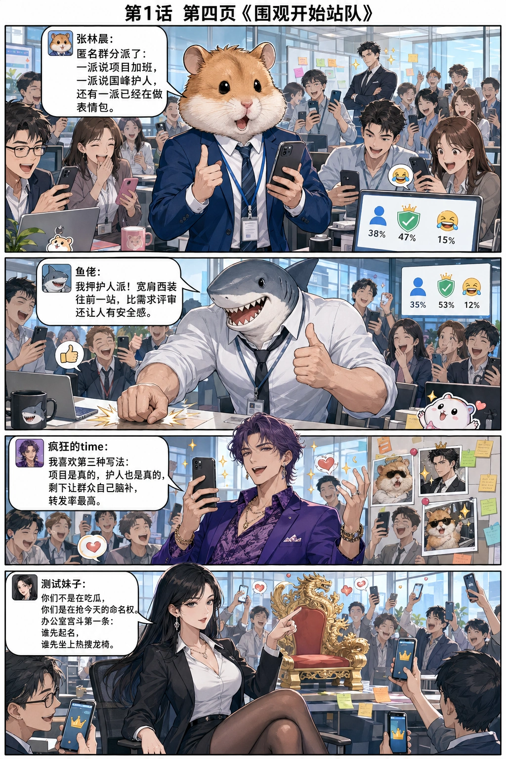 第四页：围观开始站队